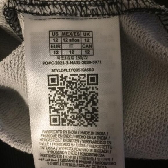 GUESS Youth Boy's Long Sleeve T-Shirt Size 12, Black - Picture 7 of 8